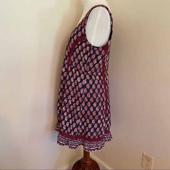 House of Harlow 1960 Navy Paisley Mini Dress Small - Picture 4 of 6